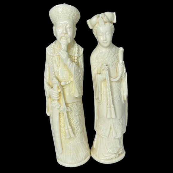 Vintage Chinese Sculptures Figurines Resin - Picture 1 of 10